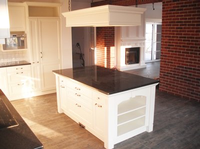 Kuchyně masivní rámeček dub, pracovní deska Kámen